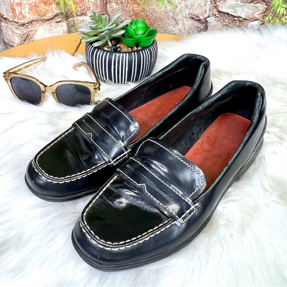 Romeo Pacini Shoes - ROMEO PACINI Elegant Black Loafers with White Detailing, 10B